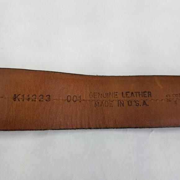 Calvin Klein Genuine Leather Belt Black Men's Size 34 Feather Edge 33"-37" USA - Picture 8 of 15